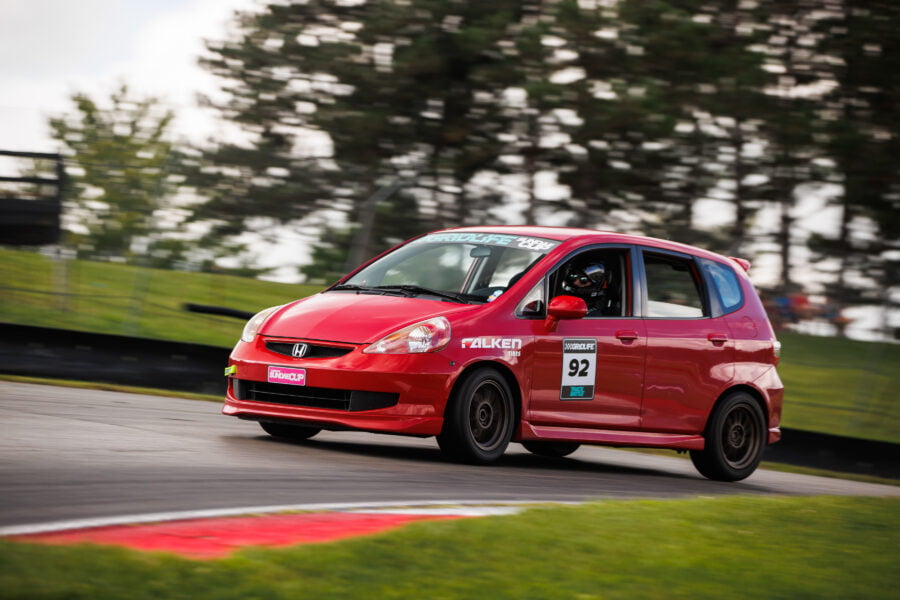 Honda Fit on track racing in Gridlife's Sundae Cup.